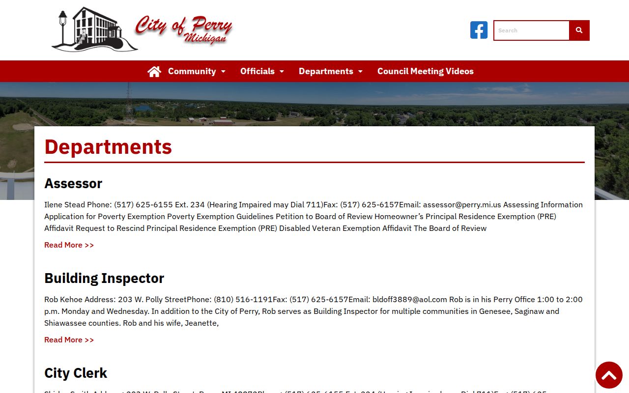 Perry court records municipal departments reference